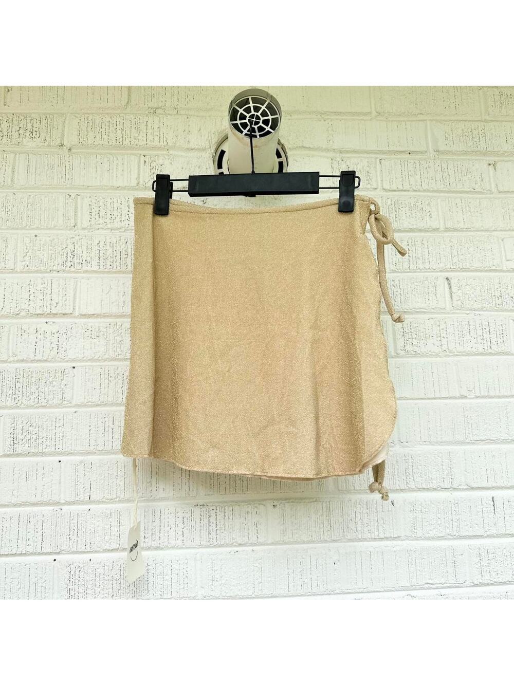 Aerie NWT Gold Shimmer Swim Skirt